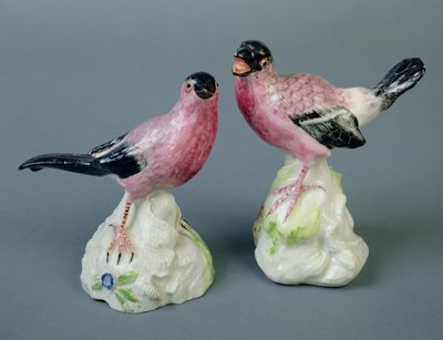 Pair of Bow bullfinches by English School
